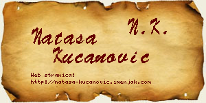 Nataša Kucanović vizit kartica